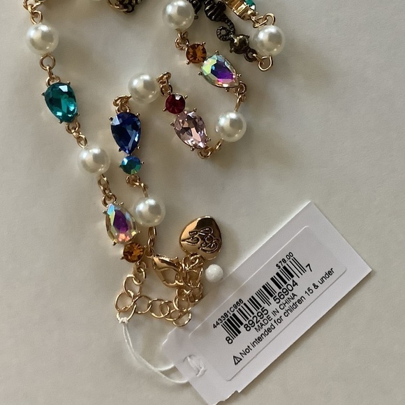 Betsey Johnson Cruise Control Starfish Seahorse Crystal Pearl Y Charm Necklace - Picture 5 of 5